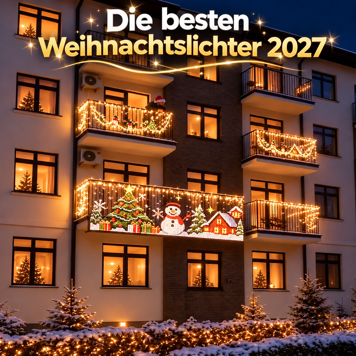 Venify® Lumina – LED-Weihnachtsvorhang für Balkone