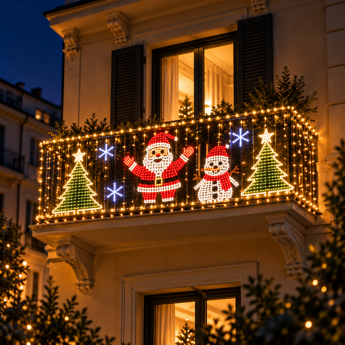 Venify® Lumina – LED-Weihnachtsvorhang für Balkone