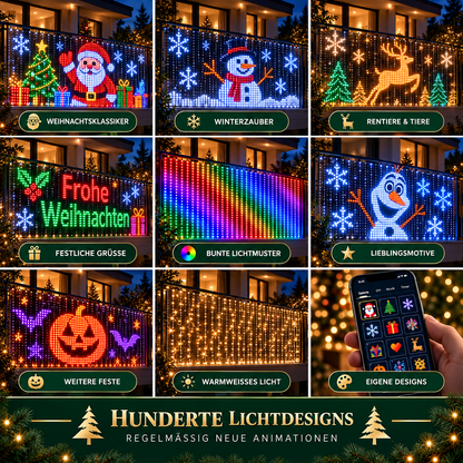 Venify® Lumina – LED-Weihnachtsvorhang für Balkone